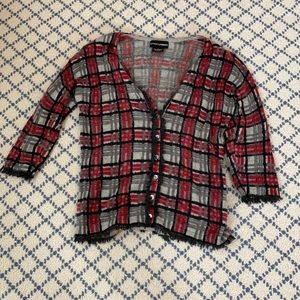 Vintage Cashmere Plaid Sweater
